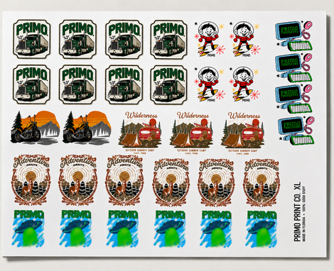 Upload a completed gang sheet ready for production, DTF transfer printing at Primo Transfers